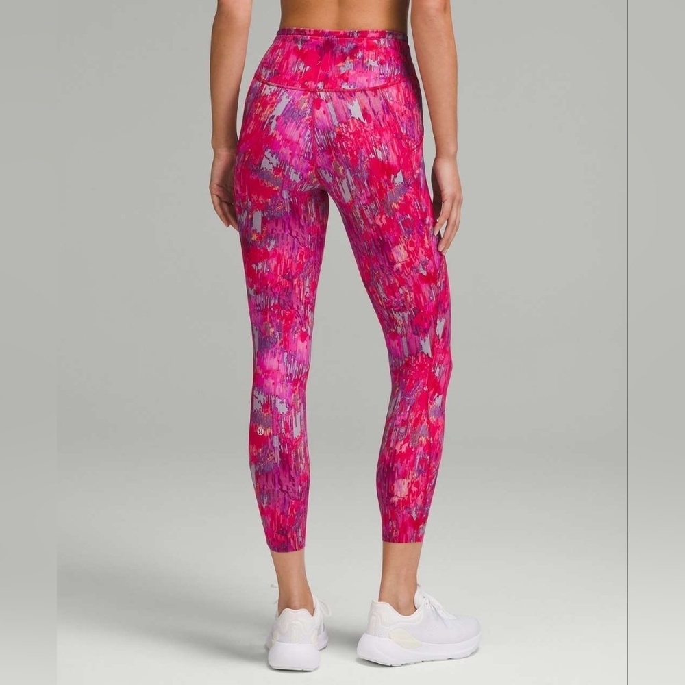 Lululemon Fast and Free High-Rise Tight 25” Pockets Spliced Weave Tone